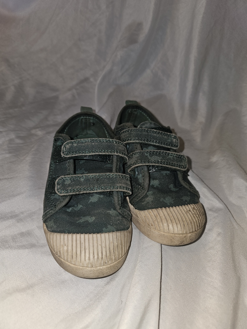 Kids Dino Velcro Sneakers in Dark Green
